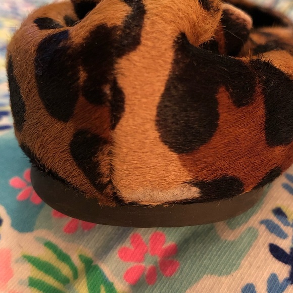 Tory Burch Reva ballet flats leopard pony hair calf animal print elastic size 8 - Picture 15 of 16